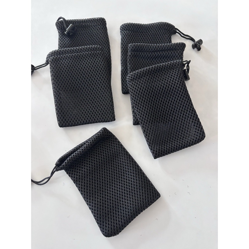 6Small Mesh Drawstring Bags For Jewelry Or Cosmetics, Lipstick Toys, Goodie Bags
